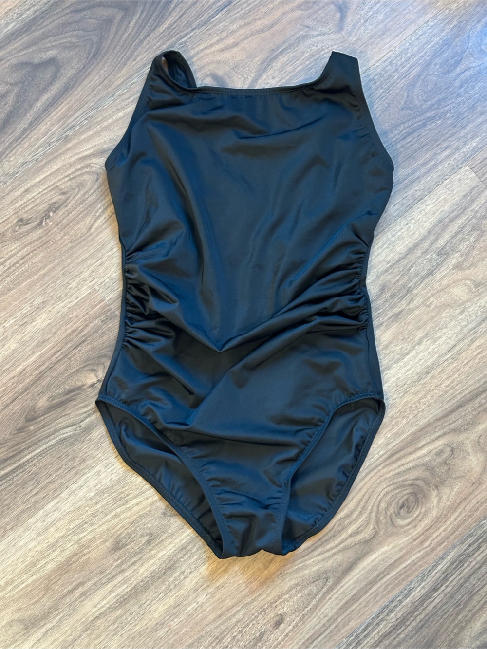 Instant Figure Sleek Black One-Piece Swim with Side Ruching